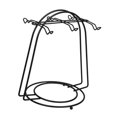 TINEASUR Metall Kaffee Tassenhalter mit Haken und Untertassenablage Platzsparender Robuster Becherständer aus Stahl für Küche und Theke Vielseitige Tassen und Telleraufbewahrung von TINEASUR