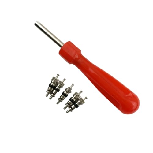 TINEASUR Reifenventilkern Werkzeug mit Hochwertigen Ventilkernen aus Edelstahl und Kunststoff Temperaturbeständig C bis C für Auto Motorrad Fahrrad Lkw und Atv Zufällige von TINEASUR