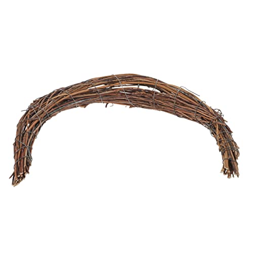TINEASUR Rattan Wreath Mondform Natürliche Deko Für Handarbeiten Und Festlichkeiten Vielseitig Gestaltbar Mit Blumen Bändern Und Mehr Für Und Türdekoration von TINEASUR