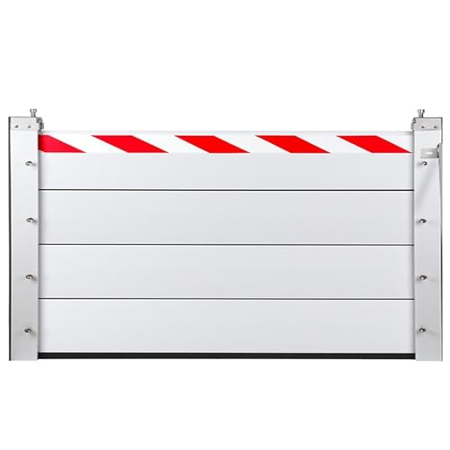 Aluminium-Hochwasserbarriere Hochwasserpaneel Tragbare Hochwasserbarriere für Türen Und Garagen,Hochleistungs-Hochwasserpaneelsystem für Zuhause Und Geschäft(H 160cm(5.3ft),L 360cm(11.8ft)) von TINGBBAO