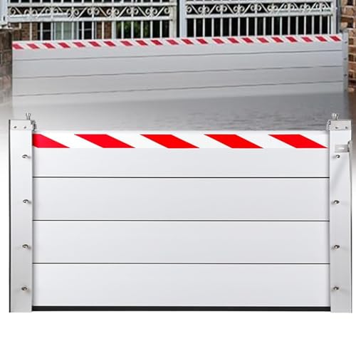 Hochwasserschutz Barriere Tur Notfallset, Gut Wasserdicht, Mit Reflektierendem Warndesign Wiederverwendbar Geeignet Für Bei Starkregen Flut(H 120cm(4.0ft),L 480cm(15.8ft)) von TINGBBAO