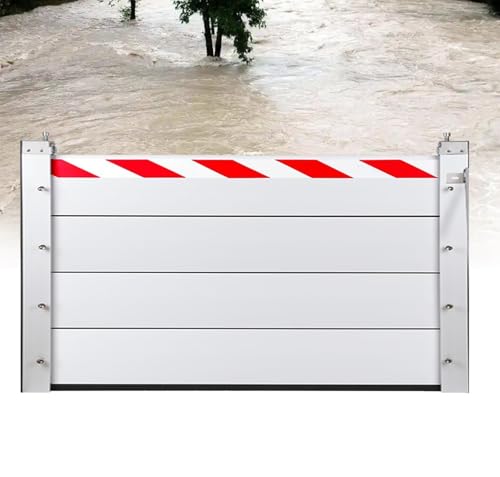Hochwasserschutz Barriere Wasserabweiser Mobiler Aluminium Dammbalkensystem Hochwassersperre WasserabweiserFür Bei Starkregen Flut(H 40cm(1.3ft),L 100cm(3.3ft)) von TINGBBAO