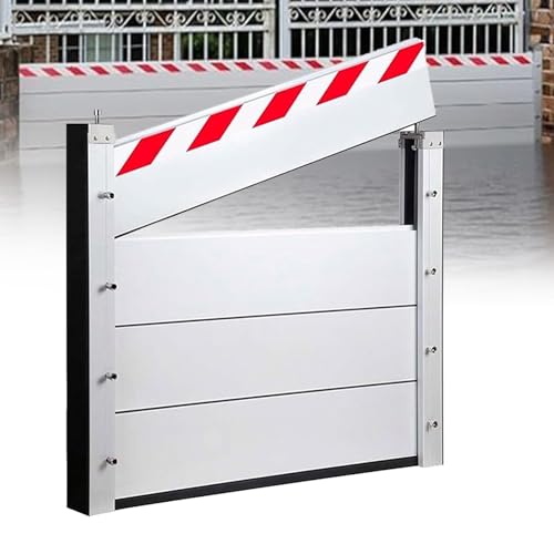Hochwasserschutz Barriere Wasserabweiser Mobiler Hochwasserschutz Aluminium Dammbalkensystem Einfache Montage Und Demontage Hochwassersperre Wasserabweiser(H 160cm(5.3ft),L 240cm(7.9ft)) von TINGBBAO