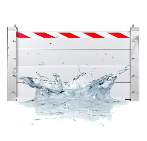 Hochwasserschutz Bei Starkregen Hochwasserschutz Barriere Aluminium für Unterführungen Fabrik Garageneinfah Hochwasserschutzpaneel(H 140cm(4.6ft),L 360cm(11.8ft)) von TINGBBAO