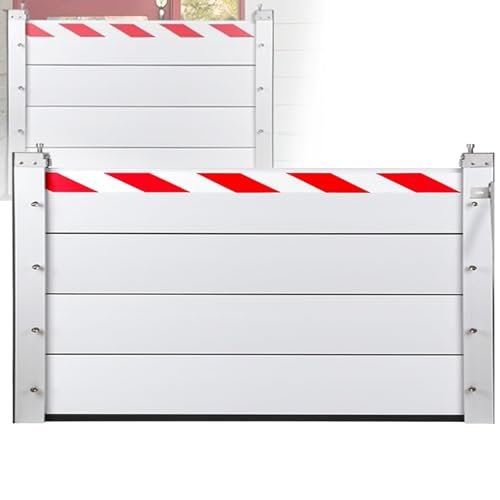 Hochwasserschutzbarriere Aluminium-Hochwasserschutzwand Hochwasserschutz Barriere Tur Garagentor Dichtung Hochwasserschutz Barriere Wiederverwendbare Wasserbarrieren(H 60cm(2.0ft),L 60cm(2.0ft)) von TINGBBAO