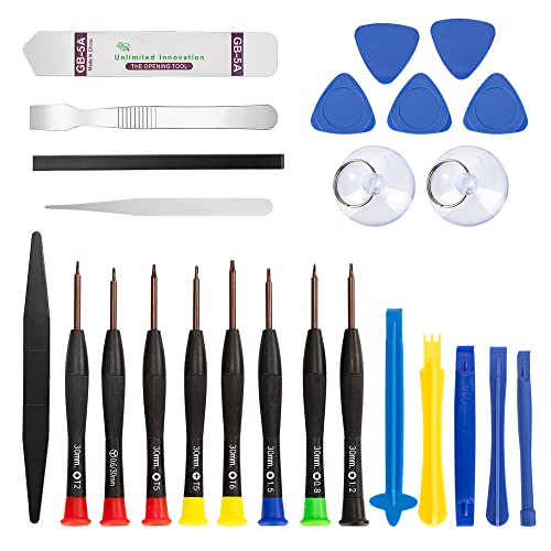 Reparatur Werkzeug Set für Handy Profi Elektronischer Reparatursatz 25 in 1 Präzisions Schraubendrehe für Smartphones Laptops Tablets PC Uhren Brillen von TINGJS