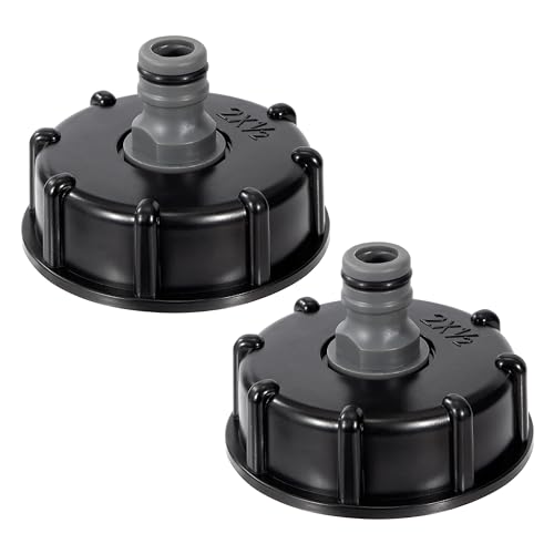 IBC Tankadapter IBC Adapter Kappe IBC Auslaufhahn für den Anschluss von Gartenschläuchen Wassertanks Regenwassertanks S60X6 2 Stück von TINGJS