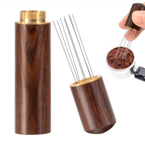 Kaffee Tamper Espresso Nadel Edelstahl mit 6 Feinen Nadeln 0.4 mm Espresso Kaffeerührer für das Durchmischen des Kaffeesatz von TINGJS