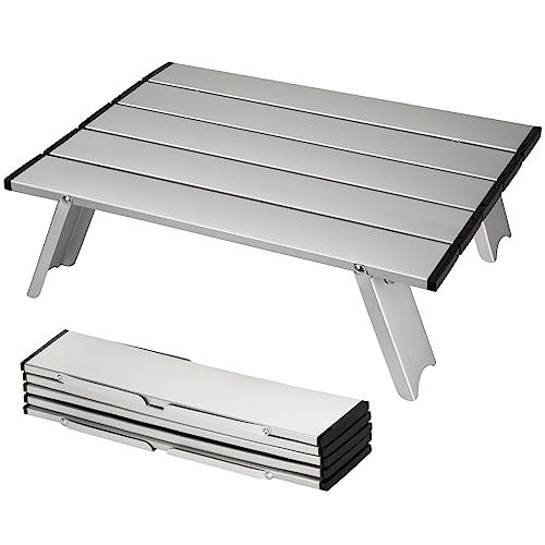 TINGJS Campingtisch Klappbar Aluminium Mini Tragbarer Klapptisch Klein für Trekking Outdoor Reisen Picknick 39x28 cm TINGJS Campingtisch Klappbar Aluminium Mini Tragbarer Klapptisch Klein für Trekking Outdoor Reisen Picknick 39x28 cm von TINGJS