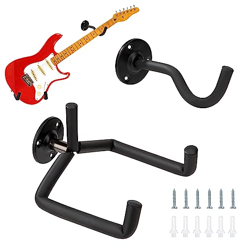 TINGJS Gitarrenhalter für die Wand Gitarren Wandhalterung mit Schützendem Schwamm Gitarrenwandhalter für Bass Mandoline Banjo Violine Ukulele von TINGJS