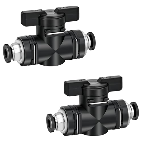TINGJS Pneumatik Steckverbinder Gerade 10 mm Pneumatischer Kugelhahn mit Absperrhahn für Schnellen Anschluss von Luftleitungen 2 Stück TINGJS Pneumatik Steckverbinder Gerade 10 mm Pneumatischer Kugelhahn mit Absperrhahn für Schnellen Anschluss von Luftleitungen 2 Stück von TINGJS