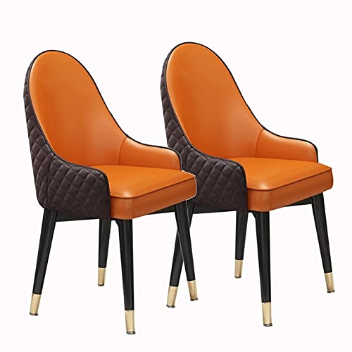 TINGMIAN Küchen-Esszimmerstuhl-Set, 2er-Set, Küchen-, Wohnzimmerstühle, Mikrofaser-Leder, Loungesessel mit Massivholzbeinen, modern, hohe Rückenlehne, gepolstert, weicher Sitz, Akzentstühle (D) von TINGMIAN