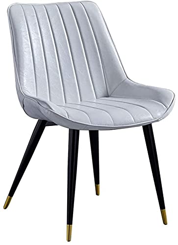 TINGMIAN Vintage Kunstleder Küchenstühle Verdicken Sitz Mit Rückenlehne Metallbeine Retro Esszimmerstühle Für Wohnzimmer Wohnzimmer Café Hocker(C) von TINGMIAN
