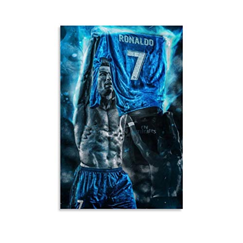 TINGTAI CR7 Cristiano Ronaldo One of The Top Superstars Poster Fußballspieler Poster Leinwand Kunst Poster und Wandkunst Bild Druck Modern Familie Schlafzimmer Dekor Poster 50 x 75 cm von TINGTAI