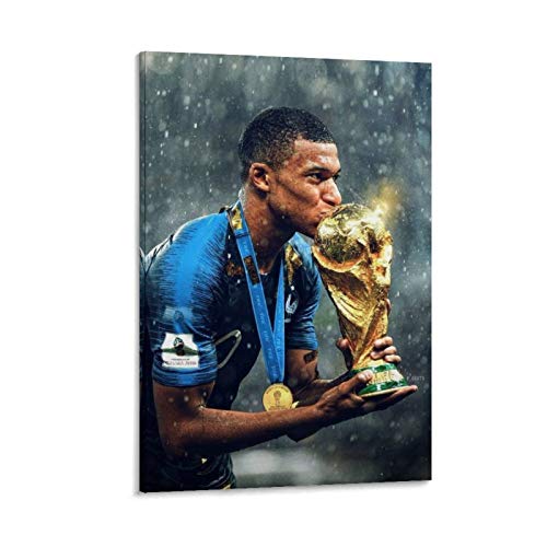 TINGTAI Kylian Mbappe Kampagne Top Fußballspieler Fußball Poster Kunst Poster Dekorative Malerei Leinwand Wandkunst Wohnzimmer Poster Schlafzimmer Gemälde 40 x 60 cm von TINGTAI