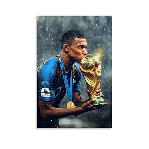 TINGTAI Kylian Mbappe Kampagne Top Fußballspieler Fußball Poster Kunst Poster Dekorative Malerei Leinwand Wandkunst Wohnzimmer Poster Schlafzimmer Gemälde 50 x 75 cm von TINGTAI