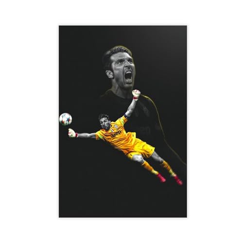 TINGTOEO Fußballspieler, Gianluigi Buffon 7, Leinwand-Poster, Schlafzimmer-Dekor, Sportlandschaft, Büro, Raumdekoration, Geschenk, ungerahmt, 30 x 45 cm von TINGTOEO