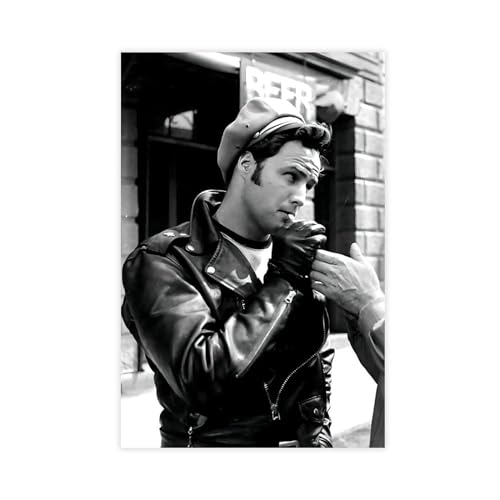 TINGTOEO Marlon Brando Leinwandposter "Lighting A Cigarette", Schlafzimmer-Dekor, Sportlandschaft, Büro, Raumdekoration, Geschenk, ungerahmt, 40 x 60 cm von TINGTOEO