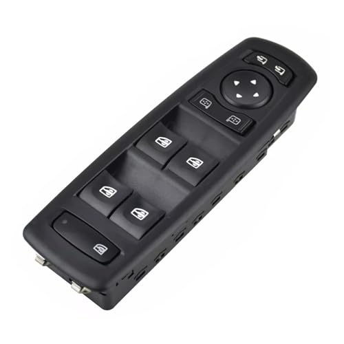 Elektrischer Fensterheberschalter Für Laguna 3 Für Megane 3 Power Fenster Control Schalter Taste 254000015R(Schwarz) von TINGYUS