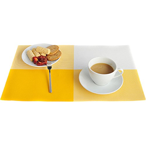 TININNA 4er Set Elegante Bunt Gewebter Tischsets Tischunterlage Platzdecken Platzset Platzmatten Tischmatten gelb EINWEG Verpackung TININNA 4er Set Elegante Bunt Gewebter Tischsets Tischunterlage Platzdecken Platzset Platzmatten Tischmatten gelb EINWEG Verpackung von TININNA