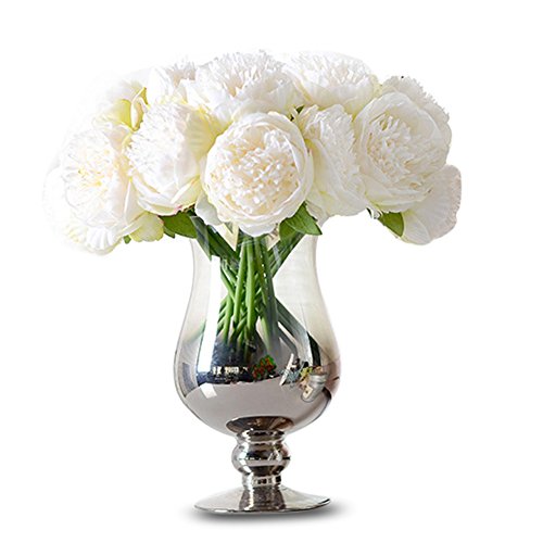 TININNA 5 Stück Kunstblumen Fake Bouquet für Hochzeits Blumenstrauß Haus Deko EINWEG Verpackung von TININNA