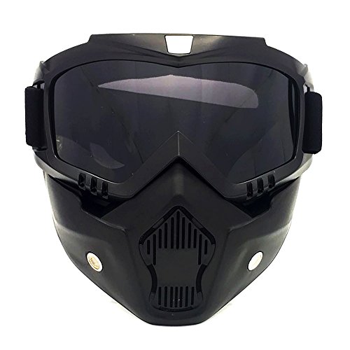 TININNA Anti-Fog Winddichte Motorrad Helm Schutzbrille UV Schutz Abnehmbare Gesichtsmaske und Reitschutzbrille EINWEG Verpackung von TININNA