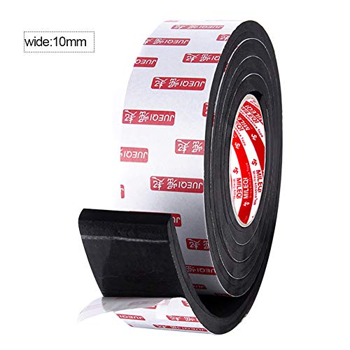 TININNA Dichtungsband einseitig selbstklebend Fugendichtband Komprimierband für Türen fenster,Extra Stark Schaumstoff-Klebeband Schaumstoffband 5m/Rolle- Bandbreite 10mm x Dicke 3mm von TININNA