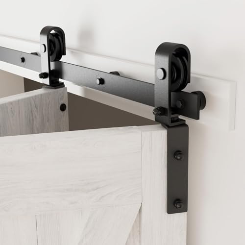 TINMAGI 100CM/3.3FT Bifold Schiebetürbeschlag Schiebetüren Schiebetürsystem, Schiebetür Komplettset, für 2 Holztür Falttüren Innentüren, Tragfähigkeit 150 KG, Schwarz (Keine Türen Enthalten) TINMAGI 100CM/3.3FT Bifold Schiebetürbeschlag Schiebetüren Schiebetürsystem, Schiebetür Komplettset, für 2 Holztür Falttüren Innentüren, Tragfähigkeit 150 KG, Schwarz (Keine Türen Enthalten) von TINMAGI