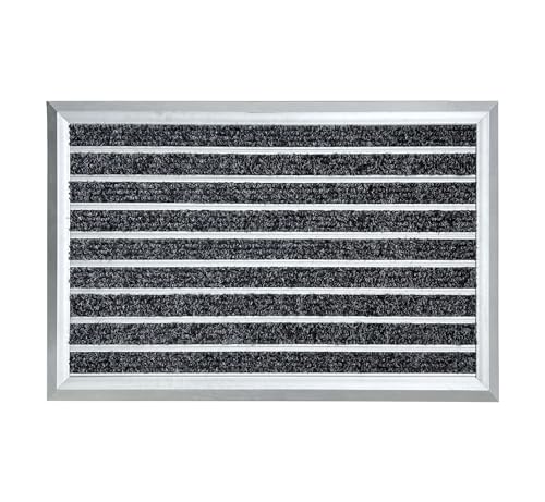 TINMAGI Fussabtreter Aussenbereich 50x80 cm, Fußmatte Außen Aluminium Rahmen Fußmatten, Fußabstreifer Außen Schuhabstreifer Sauberlaufmatte Eingangsmatte Hauseingang, für Die Haustür von TINMAGI