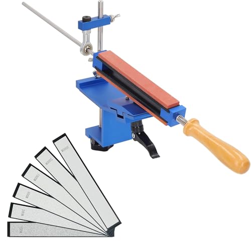 TINMAGI Messerschärfer Profi, Knife Sharpener mit 6 Diamantsteine, Messerschärfsystem Festwinkel mit Schnellspann-Design, Professioneller Messerschärfer für Feinschleif-Polierwerkzeug, 360° Drehung TINMAGI Messerschärfer Profi, Knife Sharpener mit 6 Diamantsteine, Messerschärfsystem Festwinkel mit Schnellspann-Design, Professioneller Messerschärfer für Feinschleif-Polierwerkzeug, 360° Drehung von TINMAGI