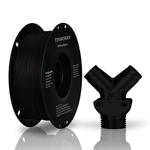 Kohlefaser Polypropylen Filament 1.75mm, TINMORRY PP-CF 3D Druck Filament, Kompatibel mit Bambu FDM 3D Drucker, Nettogewicht 700g 1 Spule, Matt Schwarz Kohlefaser Polypropylen Filament 1.75mm, TINMORRY PP-CF 3D Druck Filament, Kompatibel mit Bambu FDM 3D Drucker, Nettogewicht 700g 1 Spule, Matt Schwarz von TINMORRY
