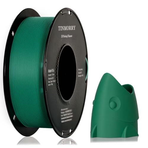 Matte PLA Filament 1.75mm, TINMORRY PLA 3D Druck Filament, Kompatibel mit Bambu Lab FDM 3D Drucker, 1 KG 1 Spule, Spinat Grün Matte PLA Filament 1.75mm, TINMORRY PLA 3D Druck Filament, Kompatibel mit Bambu Lab FDM 3D Drucker, 1 KG 1 Spule, Spinat Grün von TINMORRY