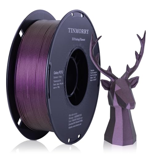PETG Filament 1.75mm, TINMORRY PETG 3D Drucker Filament, PETG mit einer schnellen Fließrate, Kompatibel mit Bambu FDM 3D Drucker, 1 KG 1 Spule, Galaxy Fuchsia von TINMORRY
