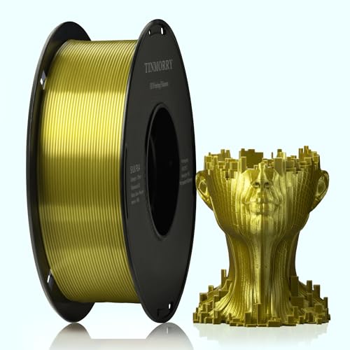Silk PLA Filament 1,75mm, TINMORRY 3D Drucker Filament 1kg spool, Seide Hellgold von TINMORRY