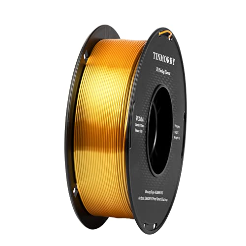 Ultra Silk+ PLA Filament 1.75mm, TINMORRY 3D Drucker Filament, 1 kg, 1 Spule, Gold von TINMORRY