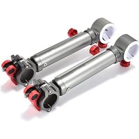 Tinor - 2 Stück Angelstuhl-Regenschirmhalter Universal-Schirmständer-Befestigungswerkzeuge 360°-Befestigungsclip (Silber) von TINOR