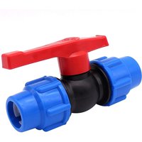 Tinor - fertiges Absperrventil für 25 mm Polyethylen hoher Dichte oder alkalische Wasserleitung (25 mm) von TINOR