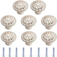 Möbelknopf, 8 Stück, runder Schubladengriff, Schrankknöpfe, Schubladenknopf, Möbelgriff, Küchenschubladenschrank, Türknöpfe, weißer Vintage-Möbelknopf Möbelknopf, 8 Stück, runder Schubladengriff, Schrankknöpfe, Schubladenknopf, Möbelgriff, Küchenschubladenschrank, Türknöpfe, weißer Vintage-Möbelknopf von TINOR