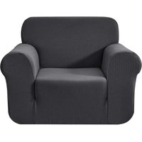 Tinor - 1-teiliger Sofabezug mit Stretch-Jacquard-Armlehnen, Sesselbezug, Schutz für Sofa, Couch, Wohnzimmerdekoration (1 Sitzer, grau) von TINOR
