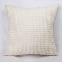 Tinor - Maiskern-Kissenbezug, weicher Cord-Kissenbezug, Zuhause, Wohnzimmer, Schlafzimmer, Dekoration, Sofa-Kissenbezug (2 Stück, weiß, 45 x 45 cm) von TINOR