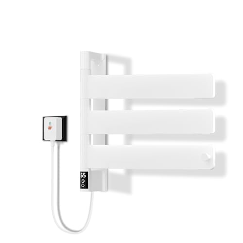 TINS Handtuchheizkörper Elektrisch Weiß Badheizkörper Elektrisch mit LED Anzeige 180° Drehung Elektrischer Handtuchhalter mit Timer/Einstellbarer Temperatu Intelligenter Thermostat-35.1×44.4×9.5 cm TINS Handtuchheizkörper Elektrisch Weiß Badheizkörper Elektrisch mit LED Anzeige 180° Drehung Elektrischer Handtuchhalter mit Timer/Einstellbarer Temperatu Intelligenter Thermostat-35.1×44.4×9.5 cm von TINS
