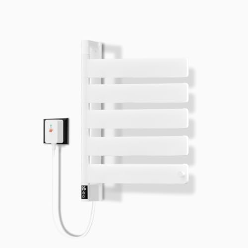 TINS Handtuchheizkörper Elektrisch Weiß Badheizkörper Elektrisch mit LED Anzeige 180° Drehung Elektrischer Handtuchhalter mit Timer/Einstellbarer Temperatu Intelligenter Thermostat- 53.7×44.4×9.5 cm TINS Handtuchheizkörper Elektrisch Weiß Badheizkörper Elektrisch mit LED Anzeige 180° Drehung Elektrischer Handtuchhalter mit Timer/Einstellbarer Temperatu Intelligenter Thermostat- 53.7×44.4×9.5 cm von TINS
