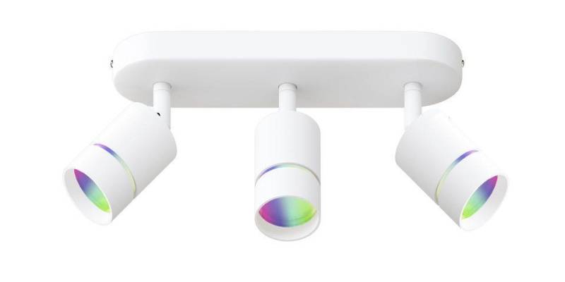 MÜLLER LICHT Müller Licht tint 3er LED Spot Nalo weiß 32 x 9 cm Smart-Home Starter-Set, Dimmbar ohne Bewegungsmelder Smart Home-fähig von MÜLLER LICHT