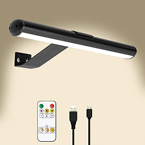 Kabellose Wandlampe mit Fernbedienung, 2 Stück drahtloses geführtes Bild-Licht, wiederaufladbares batteriebetriebenes Malerei-Licht mit Fernbedienung zum Malen mit Helligkeits-Dimmbares Metall von TINTINDOC