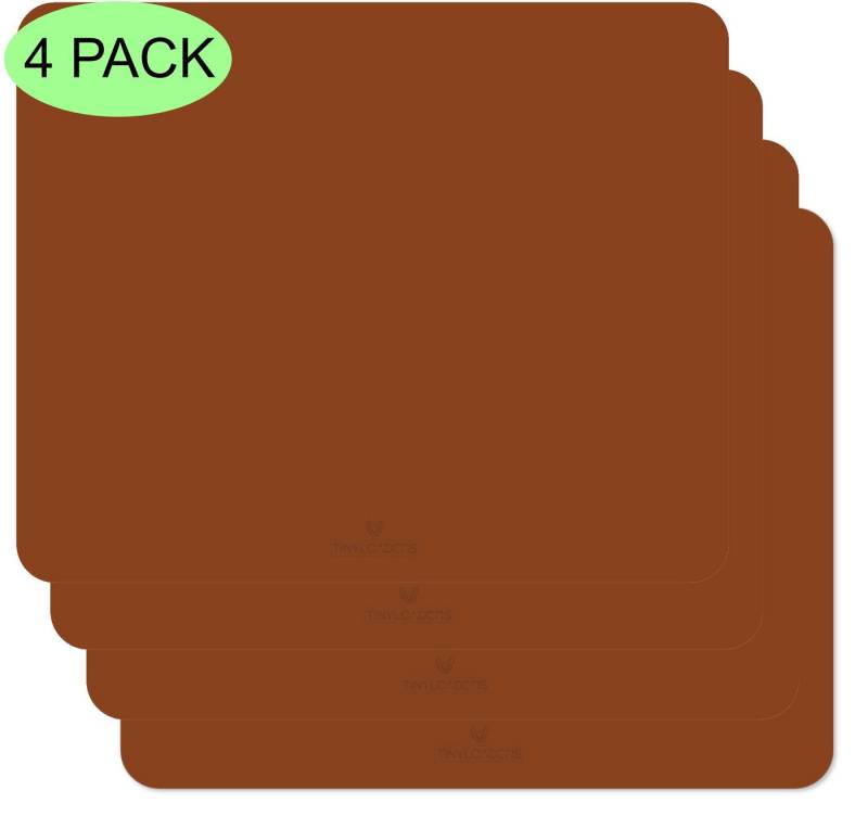 TINYLOADERS Platzset Platzdeckchen, Platzmatte, Tischset, Placemat, Unterlage 43 cm x 34 cm, (Spar-Set, 4 Tischsets), Weiches Vinyl, ideal als Kinderunterlage zum Essen Backen oder Basteln von TINYLOADERS