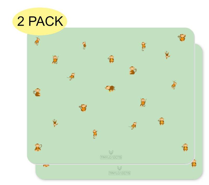 TINYLOADERS Platzset XL Platzmatte, Platzdeckchen, Tischset, Placemat, Unterlage 65 x 50 cm, (Spar-Set, 2 Tischsets), Weiches Vinyl, ideal als Kinderunterlage zum Essen Backen oder Basteln von TINYLOADERS