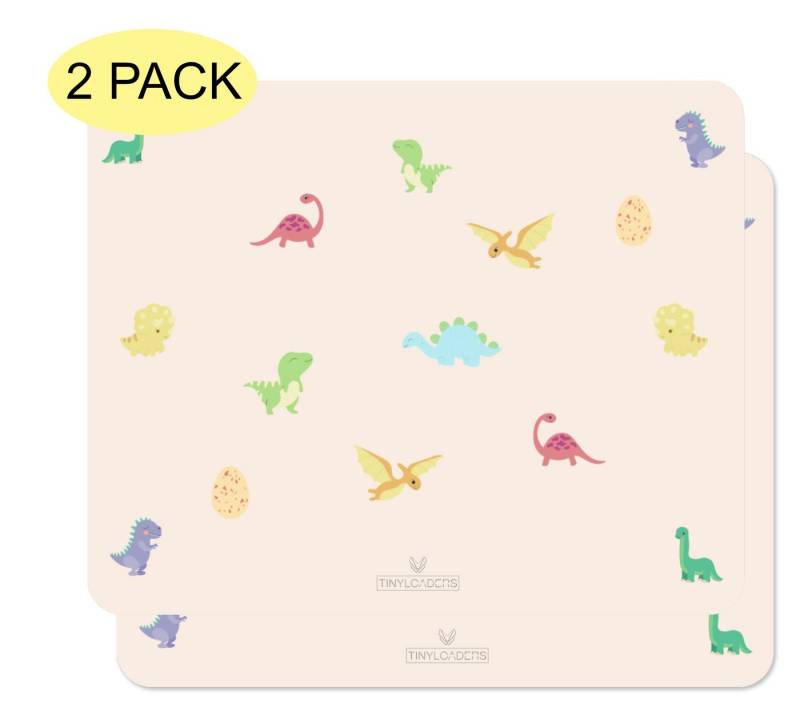 TINYLOADERS Platzset XL Platzmatte, Platzdeckchen, Tischset, Placemat, Unterlage 65 x 50 cm, (Spar-Set, 2 Tischsets), Weiches Vinyl, ideal als Kinderunterlage zum Essen Backen oder Basteln von TINYLOADERS