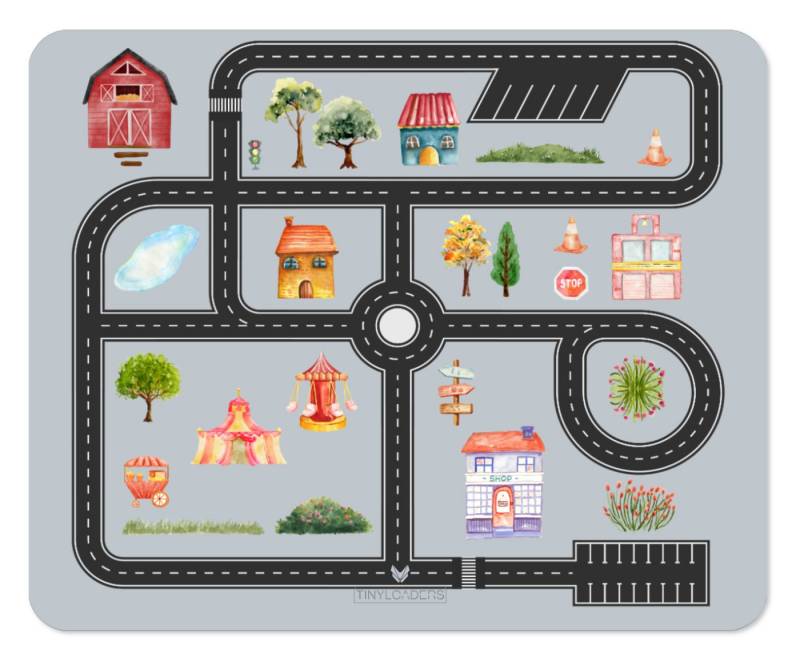 TINYLOADERS Bodenschutzmatte Praktische Bodenmatte Unterlage Kinderstuhl Spielmatte, Weiches Vinyl, ideal als Kinderunterlage zum Essen Backen oder Basteln von TINYLOADERS