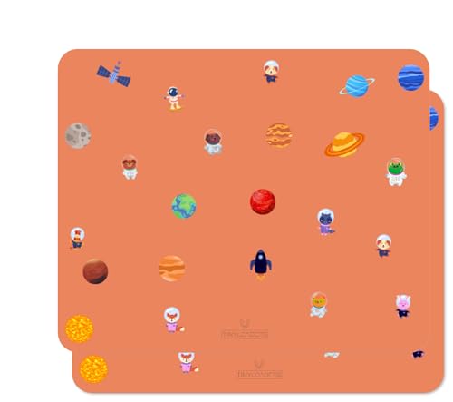 TINYLOADERS Platzdeckchen, Platzmatte, Tischset, Placemat, Unterlage in vielen Farben und Motiven, frei von BPA, 43 cm x 34 cm, Astronaut von TINYLOADERS