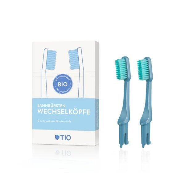 TIO Zahnbürsten Wechselköpfe - 2er Pack - Medium von TIO